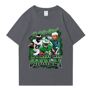Limited Saquon Barkley T-Shirt American Football Player Graphic Men ' s Woman Sweatshirt Cotton harajuku t-shirts short sleeve Tee