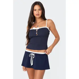 Baxter Button Front Ribbed Tank Top