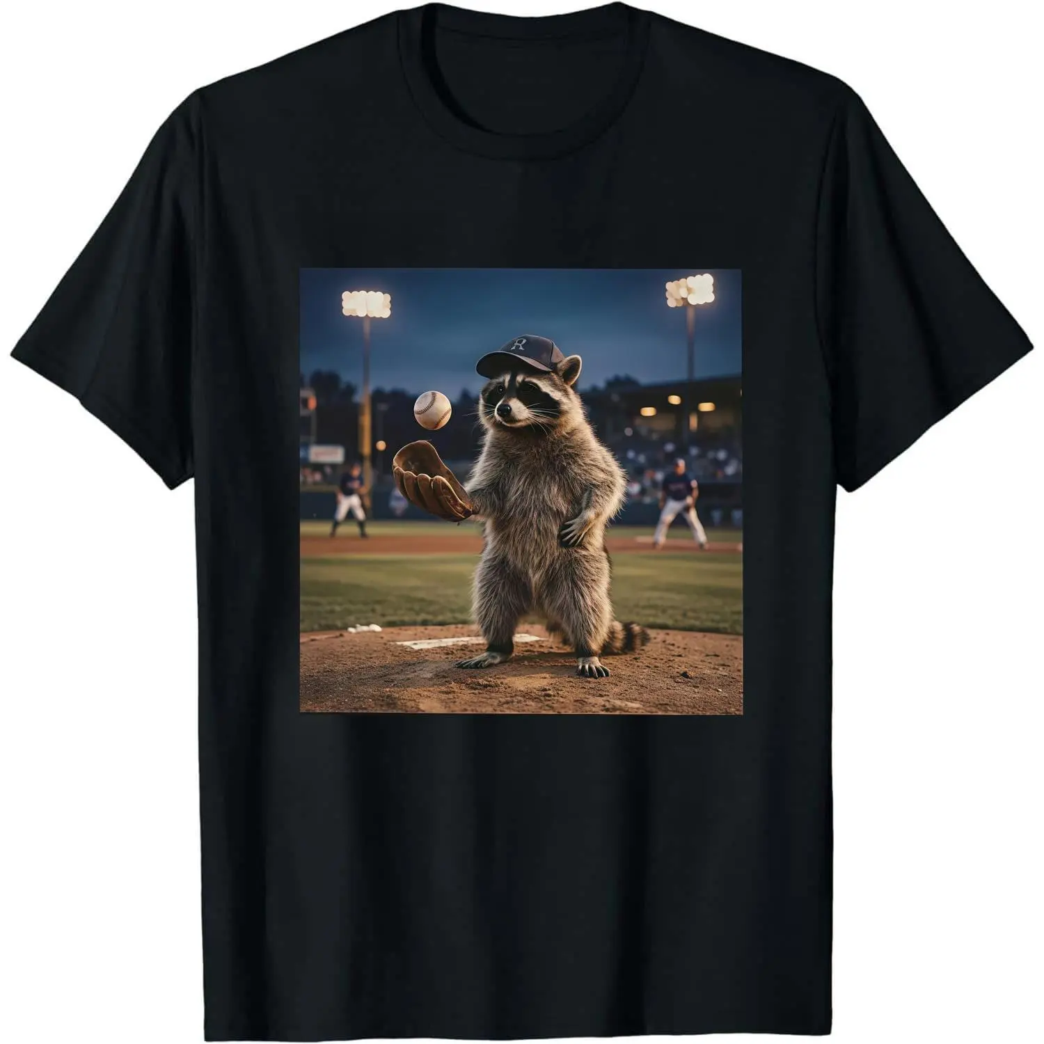 Funny Raccoon Baseball Pitcher Shirt, Retro Funny Baseball Raccoon T-shirt, Baseball Mom Gift, Just a Pitcher Creature Tee