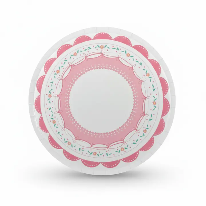 Pink Coquette Small Dessert Plates 8" (8 Pack)