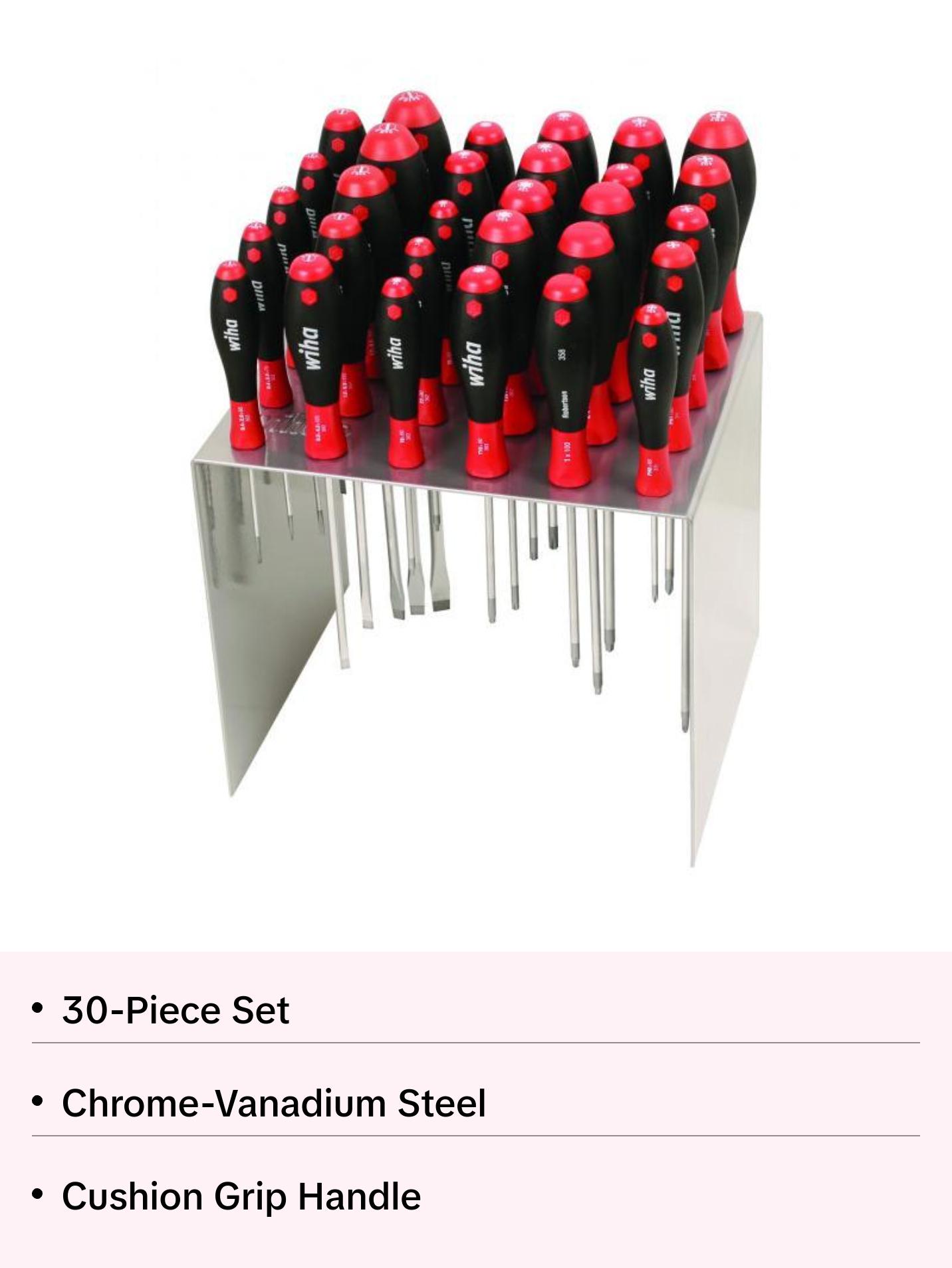 Wiha Tools 35899 30 Piece SoftFinish Workstation Screwdriver Set