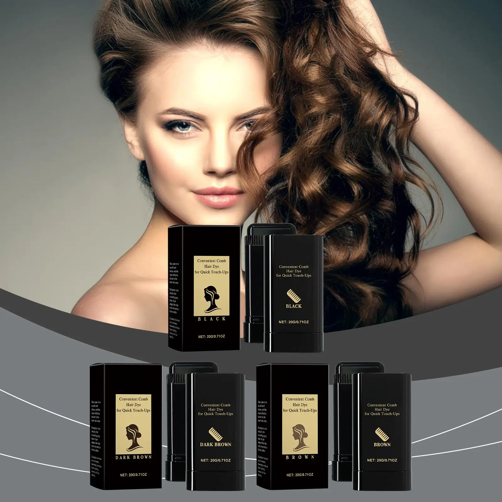 Quick Touch Temporary Hair Color Stick natural Look instant dye Easy Apply for Daily Styling Party Festival Holiday Hair Makeup