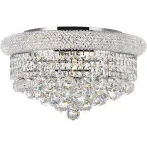 CWI Lighting Empire 8 Light 20 inch Chrome Flush Mount Ceiling Light 8001C20C