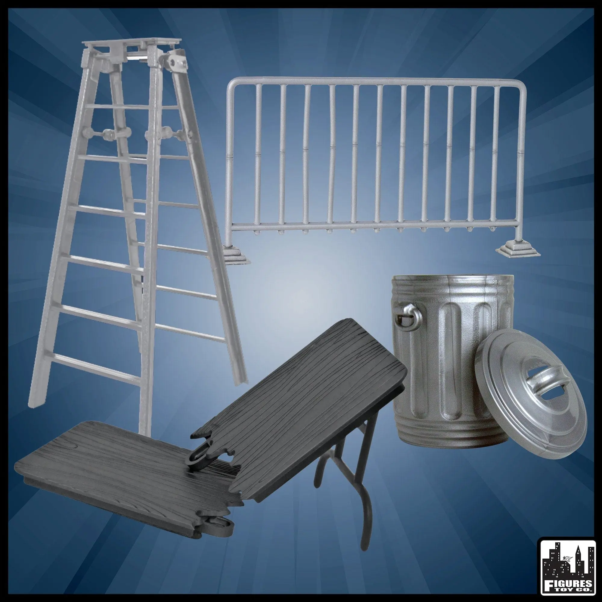 Set of 4 Accessories For WWE & AEW Wrestling Action Figures