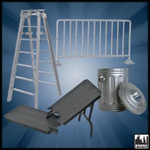 Set of 4 Accessories For WWE & AEW Wrestling Action Figures
