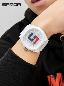 Sanda Quartz Watch for Students, Waterproof Sport Wristwatch, Ideal Birthday Gift, Back to School & Exam Essential