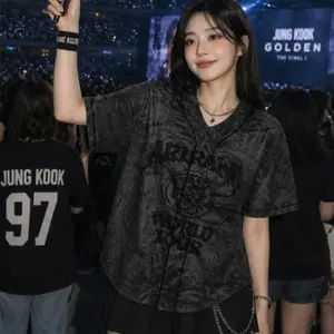 Kpop Group Bangtan-Camo Style Jersey, Custom Bangtan Boys Members Baseball Jersey For Army, Bangtan World Tour 2026 Merch Top, Bangtan Comeback 2026 Sports Vest KTD