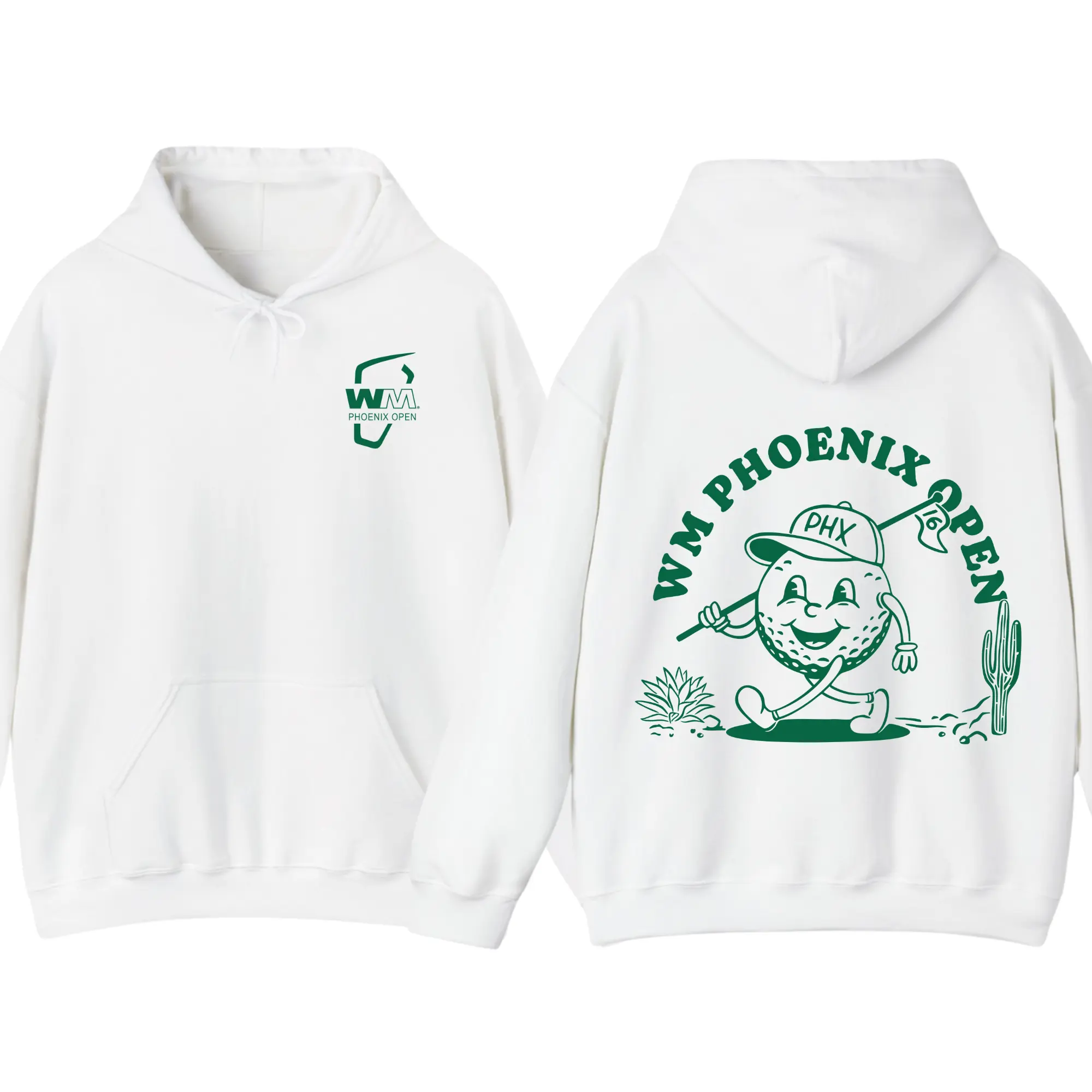 WM Phoenix Open 2026 Hoodie, Vintage Desert Cactus Golf Graphic Pullover, Gifts For Men, Gifts For Boyfriends, Golf Gifts, Trendy Casual Gifts Ror Golf Lovers