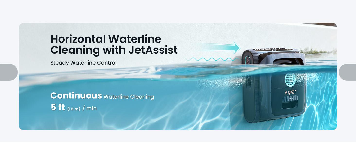 Aiper Scuba V3 Robotic Pool Cleaner, Wall & Waterline Cleaning, Cordless Pool Robot