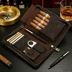 Leather Storage Bag Dustproof Zipper Organizer Pouch Durable Home Travel Tool Container