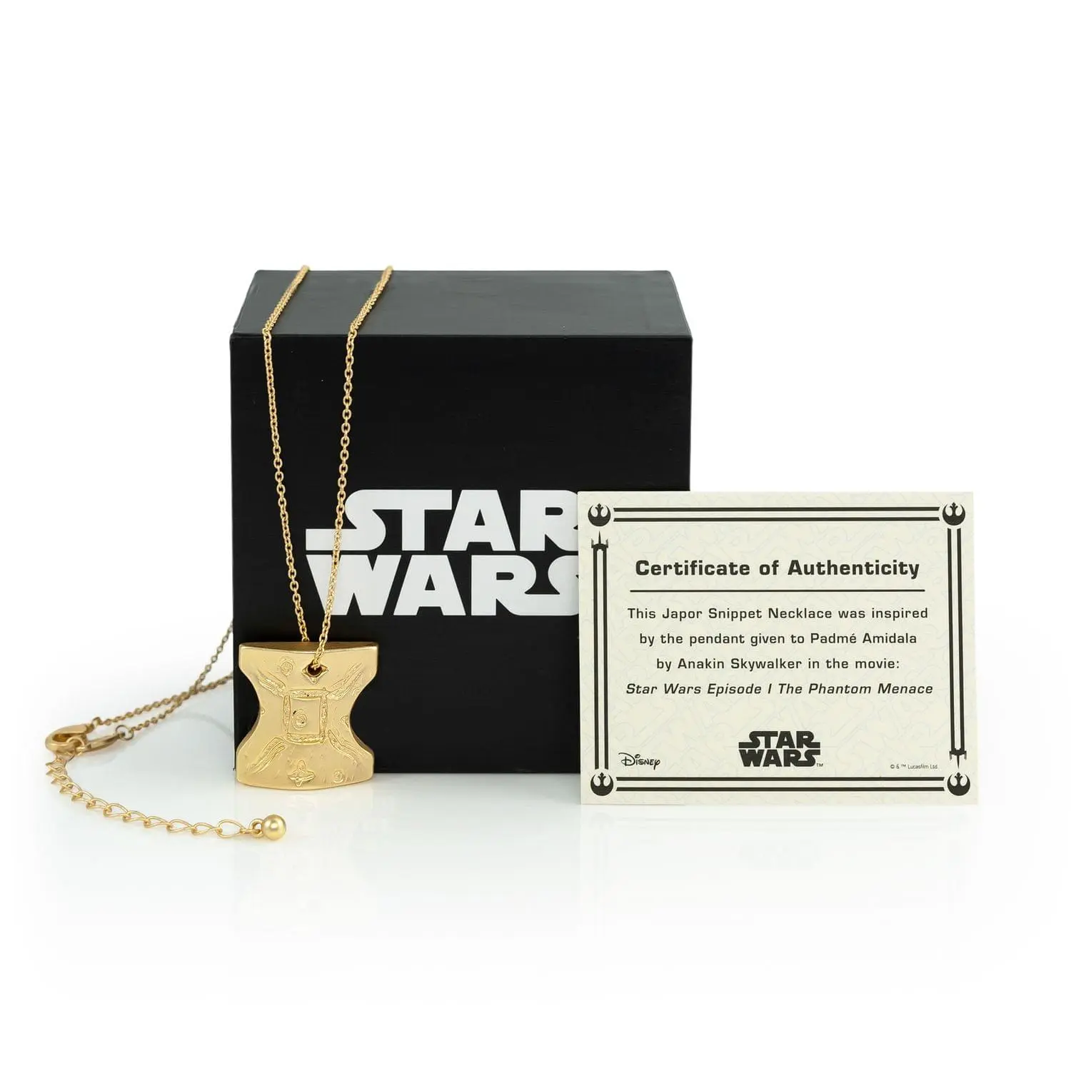 Star Wars Japor Snippet Necklace | Collectible Star Wars Jewelry Pendant, Inspired, Wear, Movie Inspired, Unisex, Fan Wear