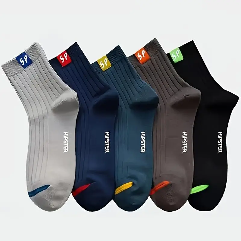 10 pairs of letter graphic sports socks breathable mid tube unisex design ideal for daily wear gym sessions and relaxed weekends