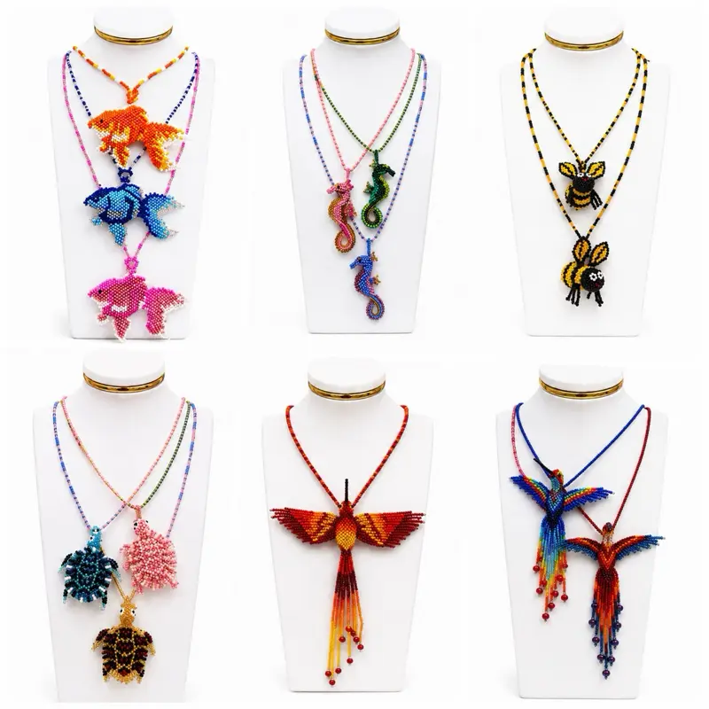 Handmade Beaded Necklaces – Animals dainty cubic
