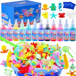 Magic Water Elf Toy Kit–Squishies for Kids, 20 Gels & 10 Molds, Magic Gel Water Pets Sensory Toy, Fun DIY Craft Kit, Party Favors, Birthday & Christmas Gifts for Kids Ages 3+