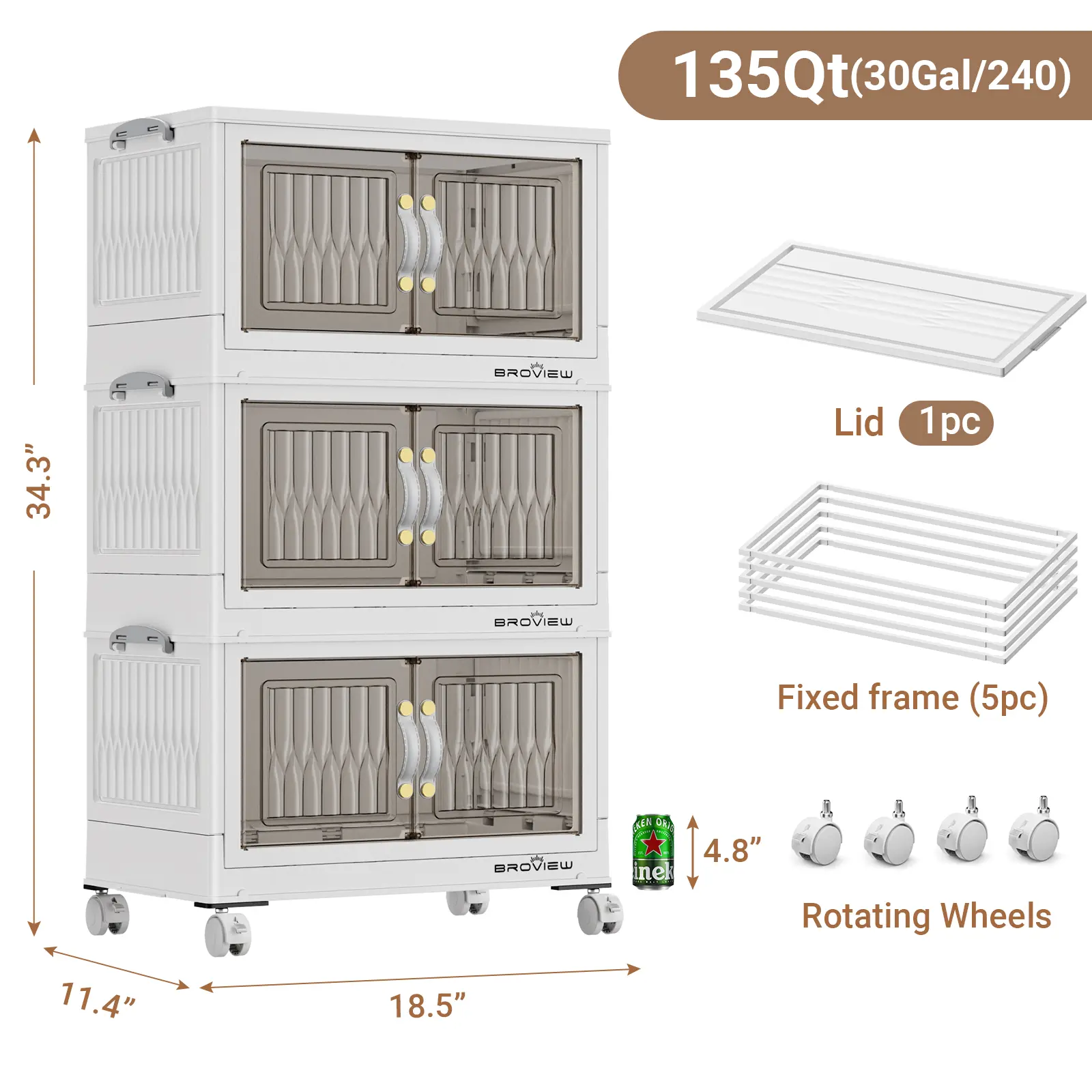 White 135Qt-3Pack