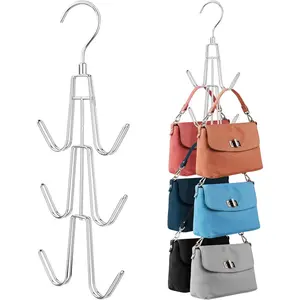 Purse Hanger Organizer for Closet, 2 Pack Hanging Bag Holder, Keeping Purses Visible and in Good Condition, Metal Handbag Storage Hook Backpack Rack Space Saving Hanger,