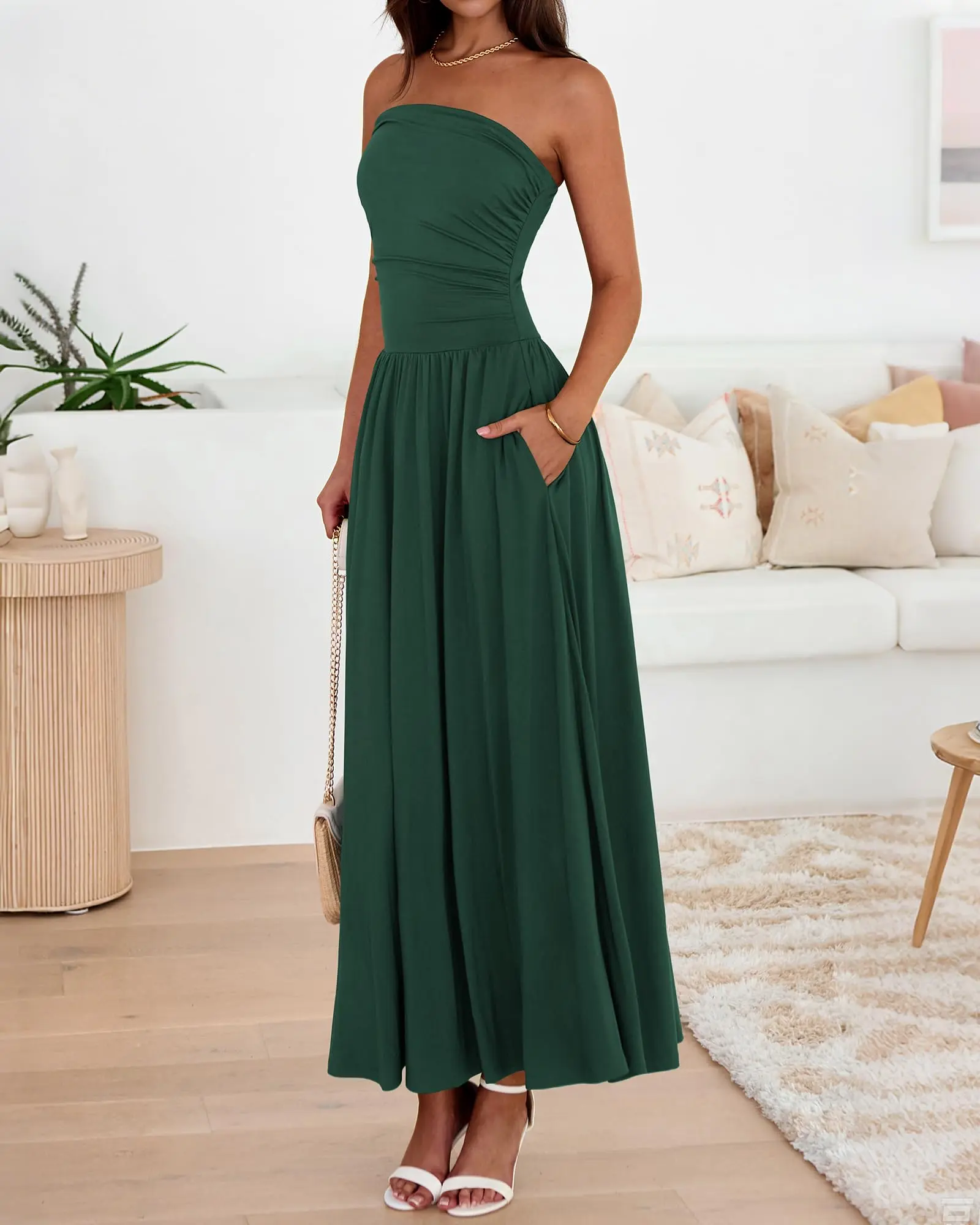 BTFBM Women Strapless Tube Top Dress Summer 2026 Sleeveless Ruched Flowy Cocktail Wedding Guest Maxi Dresses with Pocket - TikTok Shop BTFBM Women Strapless Tube Top Dress Summer 2026 Sleeveless Ruched Flowy Cocktail Wedding Guest Maxi Dresses with Pocket - TikTok Shop