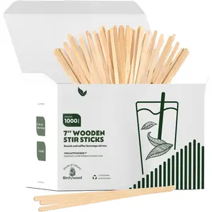 Birch  Coffee/Beverage Stirrers 7" (1000 pack)   For Your Coffee Nook.