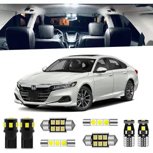14-Pieces Accord LED Interior Light Kit for Honda Accord 2013 2014 2015 2016 2017 2018 2019 2020 2021 2022 White 6000K Interior LED Lighting Package + License Plate Lights, Install Tool