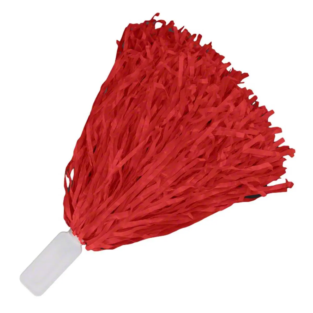 212 MAIN Non-Light-Up Short Handle Cheer Pom Poms Farm Animal Pet Toy, High Quality 11.5 Inches, Opaque Fibers, Red, Innovative, Printable