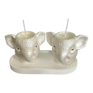 “Lucky Elephants”Candle