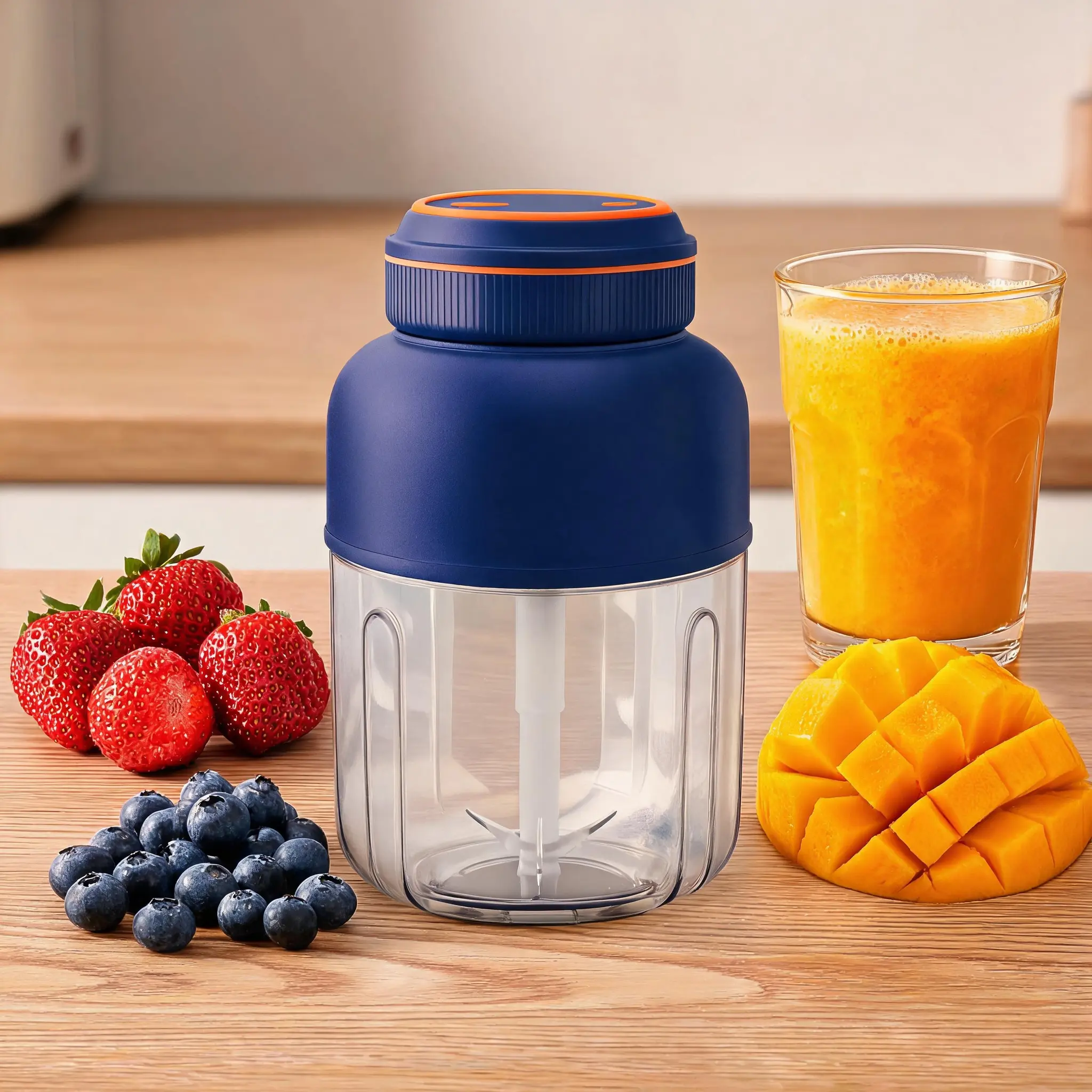 Portable USB Rechargeable Juicer Blender Cup, Summer Essential Smoothie Maker with 300W Powerful Motor, 2000mAh Battery for On-the-Go Blending (Home & Party Supplies, Party Bag Gift Option)