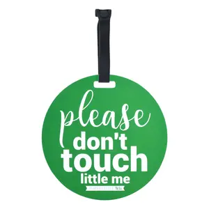 Three Little Tots Green Please Don't Touch Little Me Baby Car Seat Stroller Sign Tag