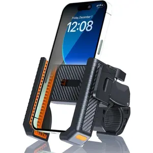 Phone Mount,   Mount Handlebar Cell Phone Clamp Ebike Scooter Holder Clip for  16 Pro Max/Plus, 15 Pro Max, S10, S20,  4.7" to 6.8" Smartphones