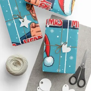 Donald Trump Playful Holiday Wrapping Paper, Festive Gift Wrap, Christmas Humor Paper, Unique Present Wrap, Seasonal Celebration Supplies , Best of gift, Meaningful gift. (Get 1 paper cutter when buying any 5 rolls)