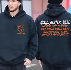 Good Better Best Hoodie 2 Sided, Bear Down Hoodie, Sport Graphic Pullover, Vintage Football Fan Hoodie, Game Day Unisex Sweatshirt, Supporters Gift Hoodie, Fall Winter Team Spirit Apparel