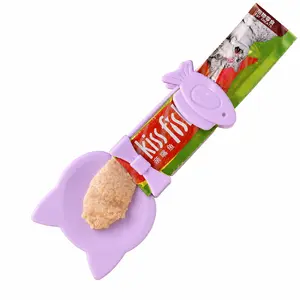 3PCS Cat Treat Dispenser,Multi Function Spoon for  Lickable Cat Treats,Cat Treat Spoon for Lickable Cat Treats Squeeze up,Food Dispenser Cat Feeder,Cat Food Spoon Big Size(3 Color)