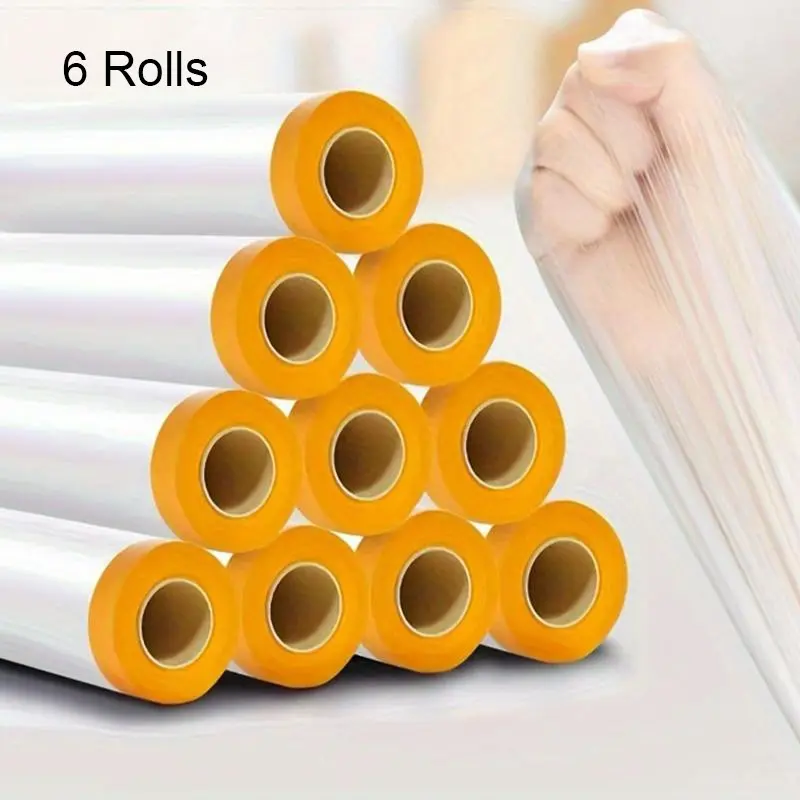 Waterproof PVC Painter Tape, 6 Counts Adjustable Height & Foldable Tape with Removable Cover, Self Adhesive, Painters Tape, Suitable for Car Painting & Home Decoration, Adhesive, Seal, Clean Separation, No Residue, Paint Bleed Prevention