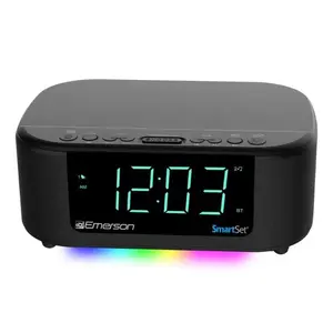 Emerson Smartset Dual Alarm AM/FM Bluetooth Clock Radio Emerson Smartset Dual Alarm AM/FM Bluetooth Clock Radio