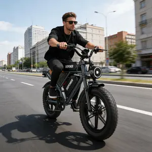 DEEPOWER Ebike UL 2849 Certified, 1500W Beast Power, 45-160 Miles Long Range, 20" Fat Tire, 48V 20/35/60Ah Battery, 30MPH High Speed Electric Motorcycle IN USA