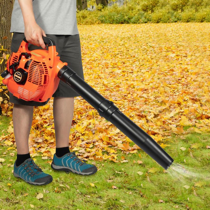 Handheld Gas Blower, 2-Stroke Gas Powered Leaf Blower, 750W 25.4cc Gasoline Grass Sweeper for Lawn Care, Snow Blowing & Yard Cleaning, Heavy Duty Grassland Cleaning Machine Portable