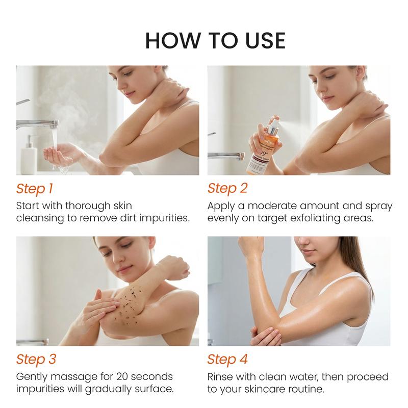 Dr.NorCare  Peel Shot Keratin Care 2026 Future Skincare Micro-Bubble Tech Gentle Turmeric Exfoliating Spray with Niacinamide & Jeju Carbonated Water, 200ml Remove Old Waste Cutin and Clean Pores Moisturizers Moisture Hydrating Exfoliating body scrub