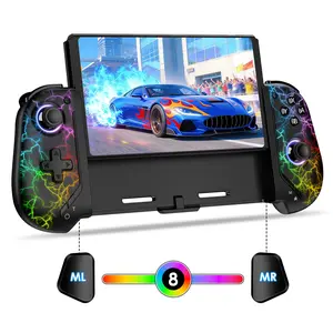 FLIRESY PRO-025A Lightning RGB Switch Controller | Anti-Drift Hall Joystick, 8 Color Lights, Turbo & Macro, Ergonomic Grip for Nintendo Switch 1