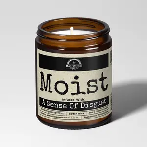 Moist 9oz Funny Candle Malicious Women Co