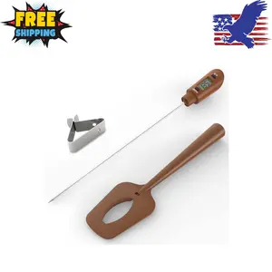 Candy Spatula with Thermometer Built in and Pot Clip – Fast Instant Read Digital Spatula