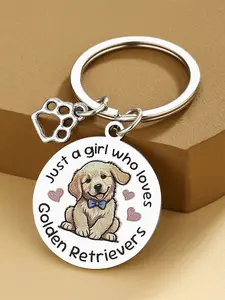Cute Golden Retriever Keychain for Women, Dog Themed Gifts for Retrievers Lovers, Birthday Christmas Gift Ideas, Retrievers Keyring, Keychain Charm, Key Charms