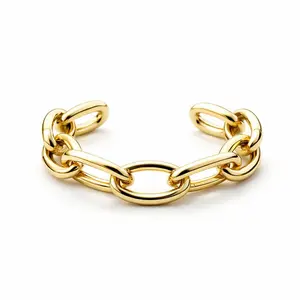 Vale & Veil — Paris | Voûte Chain Cuff | Sculptural Gold Link Bracelet