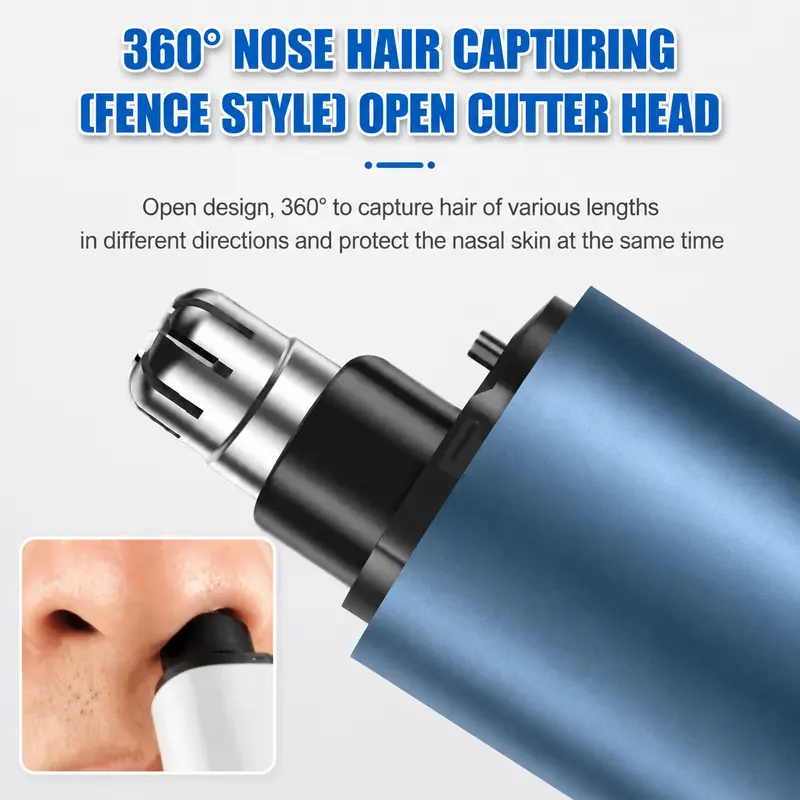 Rechargeable Mini Portable Nose Hair Trimmer - Beauty Nose Removal Hair Trimmers & Clippers, Cordless Pen-Sized Travel Tool for Face, Personal Care Appliance