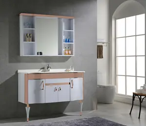 Luxury Marble Bathroom Vanity — Gold & White | Handmade Designer Piece