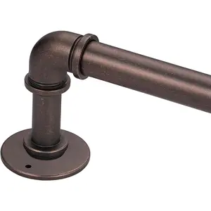 Industrial Pipe Curtain Rod 18 to 88 Inch,1 Inch Diameter Adjustable Wrap Around Curtain Rod,Metal Window  Rods,Ideal as Your Kitchen,Bedroom,Outdoor Patio Etc
