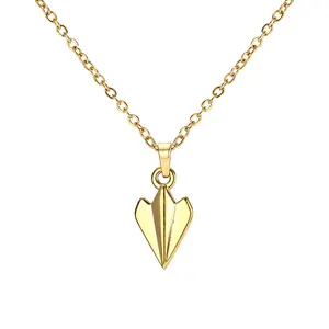 GTHIC Simple Silver Arrowhead Pendant Necklace for Women Daily Wear Fashion Accessories
