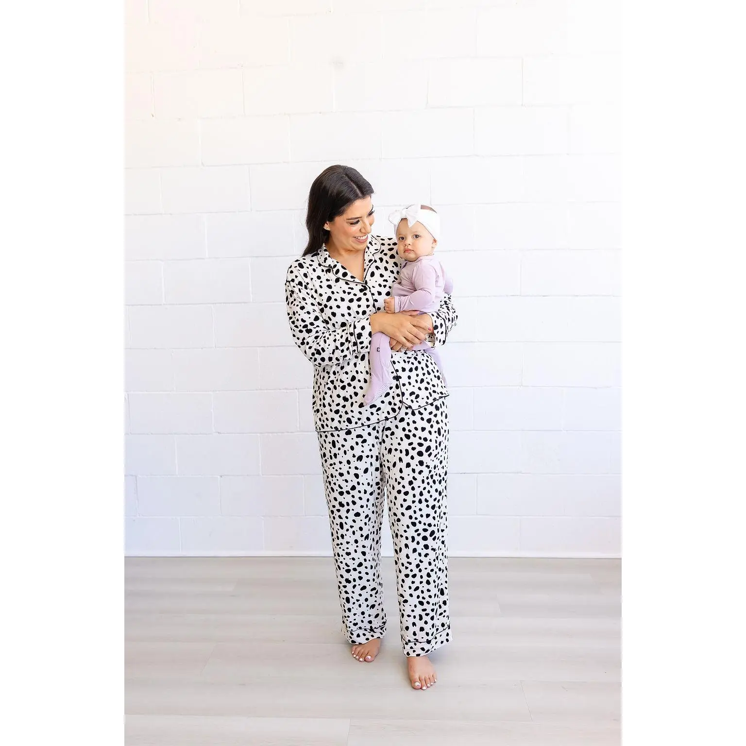 Long Pajama Set for Postpartum Women | Postpartum Essentials - Nursing Friendly | Bamboo Fabric | Spots Pajamas for New Moms - seesee