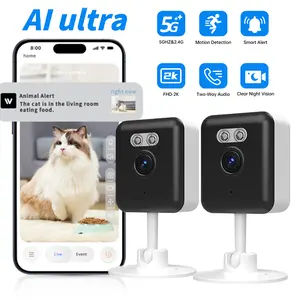 3MP 5G WiFi  Camera  WiFi Security Camera for  Baby & Pet Monitor AI Mini Security  Indoor Camera Support SD Card or Cloud Service Subscription