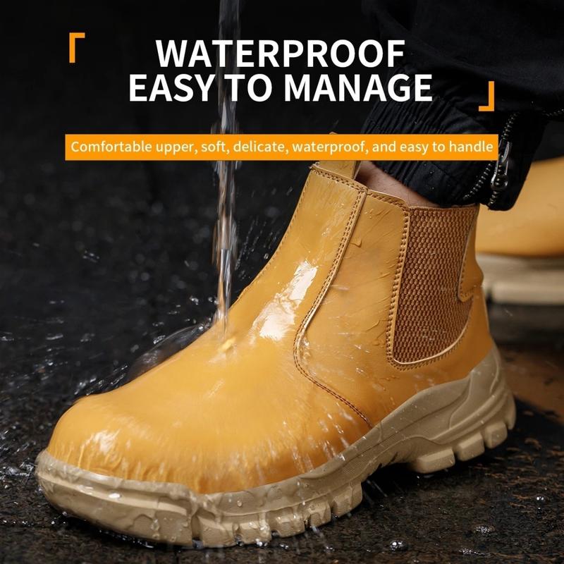 Steel Toe Safety Work Boot,Splash-proof, Smash-proof, Puncture-proof And Breathable, Built Tough for Outdoor Work & All-Day Comfort