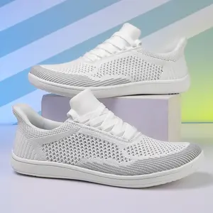 Men's Ultra-Breathable Flyknit Walking Shoes, Male Lightweight Mesh Sneakers with Sock-Like Fit for Summer Commuting