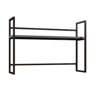 Manhattan Gate Hutch Modern Office Storage Unit with Oak Finish & Impact Resistant Edges